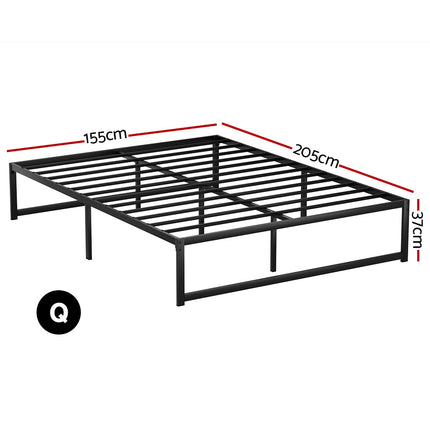 Artiss Bed Frame Queen Size Metal Bed Frame TINO 2