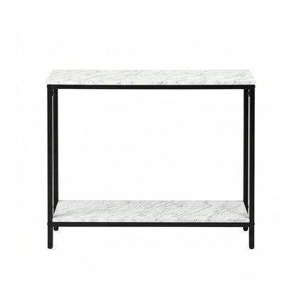 Artiss Console Table Entryway Hallway Display Desk Marble Effect White 2