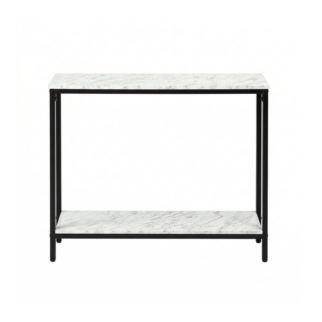 Artiss Console Table Entryway Hallway Display Desk Marble Effect White 2
