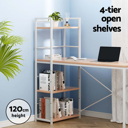 Artiss Computer Desk Shelf Oak 120CM 4