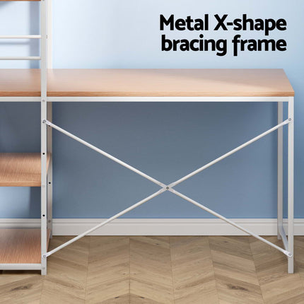 Artiss Computer Desk Shelf Oak 120CM 6