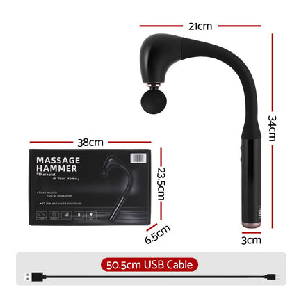 Everfit Massage Gun U-shaped Extended Handle Percussion Massager 4 Heads 2