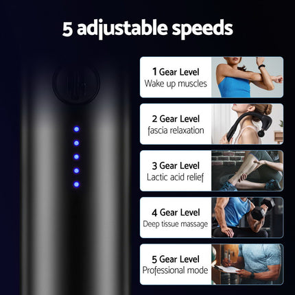 Everfit Massage Gun U-shaped Extended Handle Percussion Massager 4 Heads 6