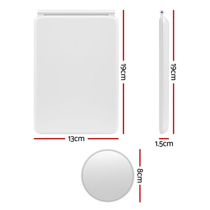 Embellir Portable Travel Makeup Mirror Rechargeable Makeup Mirror with Lights 10x Magnifier White 2