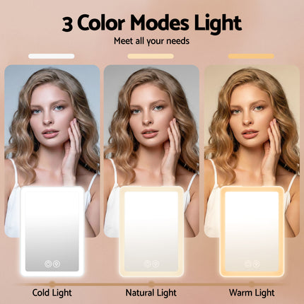 Embellir Portable Travel Makeup Mirror Rechargeable Makeup Mirror with Lights 10x Magnifier White 4