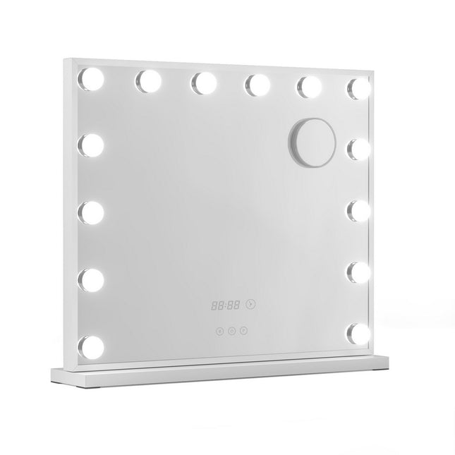 Embellir Makeup Mirror 60x52cm Hollywood Vanity with LED Light Tabletop White