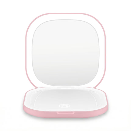 Embellir LED Compact Mirror Lighted Travel Makeup Mirror Pocket-Sized 1x 10x Magnification Square Pink 3