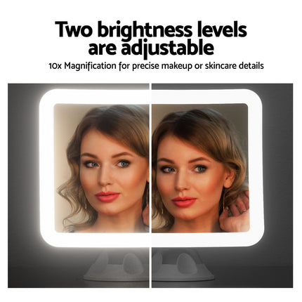 Embellir Makeup Mirror 10X Magnification LED Light Adjustable Rotation Cordless Suction Cup 4