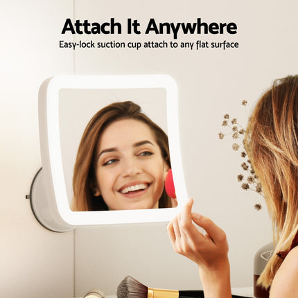 Embellir Makeup Mirror 10X Magnification LED Light Adjustable Rotation Cordless Suction Cup 5