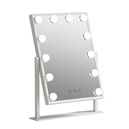 Embellir Makeup Mirror 30x41cm Hollywood Vanity with LED Light Rotation Tabletop 7