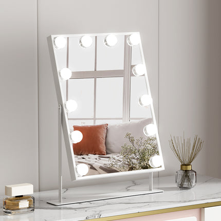 Embellir Bluetooth Makeup Mirror 30x40cm Hollywood Vanity with LED Light White 5
