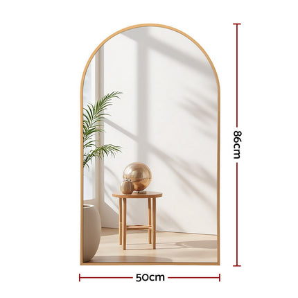 Embellir 86x50cm Arched Wall Mirror Vanity Makeup Home Decor 2