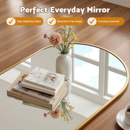 Embellir 86x50cm Arched Wall Mirror Vanity Makeup Home Decor 4