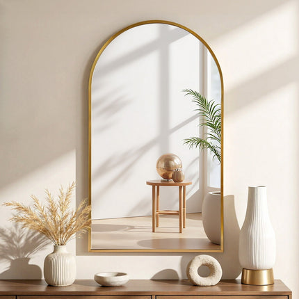 Embellir 86x50cm Arched Wall Mirror Vanity Makeup Home Decor 7