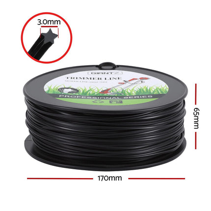Giantz 100M Whipper Snipper Trimmer Line 3.0mm Star Nylon String Cord Black 2