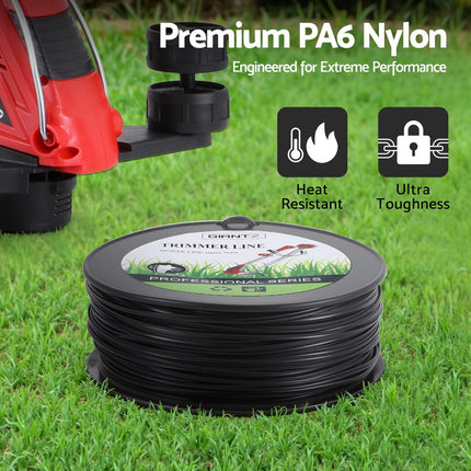 Giantz 100M Whipper Snipper Trimmer Line 3.0mm Star Nylon String Cord Black 6
