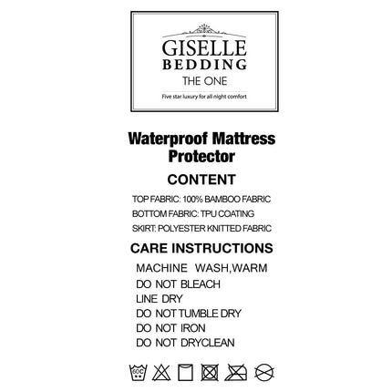 Giselle Bedding Mattress Protector King Single 6