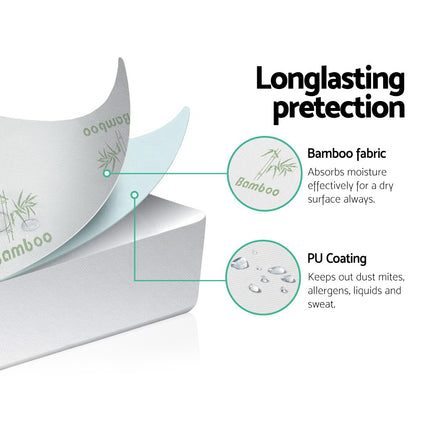 Giselle Bedding Mattress Protector Bamboo King 5