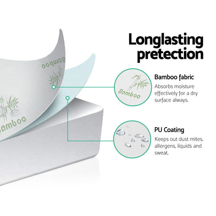 Giselle Bedding Mattress Protector Bamboo Queen 5