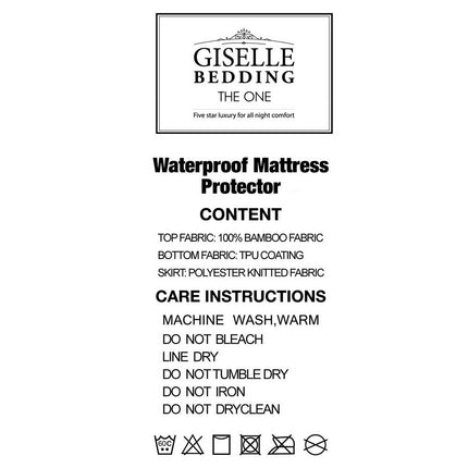Giselle Bedding Mattress Protector Bamboo Single 6