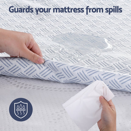 Giselle Cooling Mattress Protector Waterproof Deep Pocket Fitted Cover Queen 6