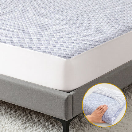 Giselle Cooling Mattress Protector Waterproof Deep Pocket Fitted Cover Queen 11