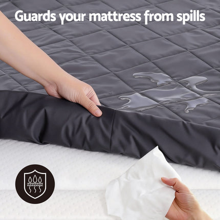 Giselle Water-Resistant Mattress Protector Microfiber 35cm 360° Fit Single 6