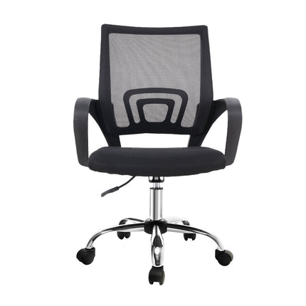 Artiss Mesh Office Chair Mid Back Black 3