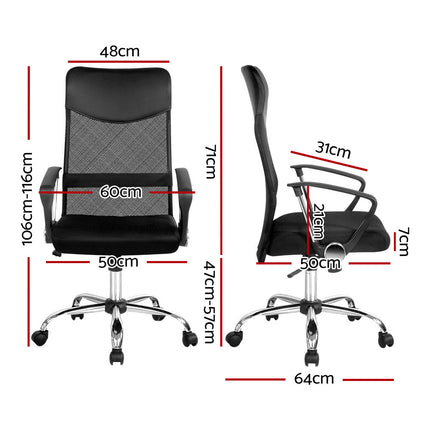Artiss Mesh Office Chair High Back Black 2
