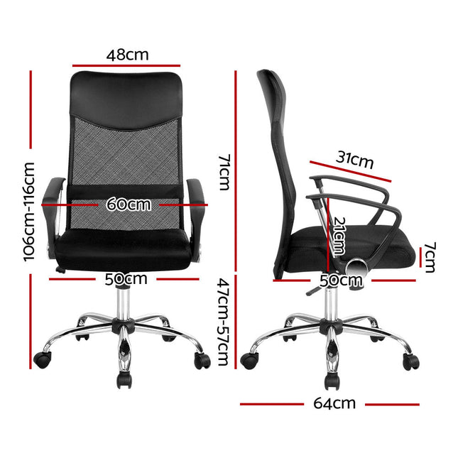 Artiss Mesh Office Chair High Back Black 2