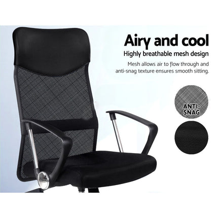 Artiss Mesh Office Chair High Back Black 6