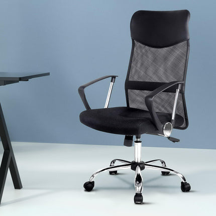 Artiss Mesh Office Chair High Back Black 8