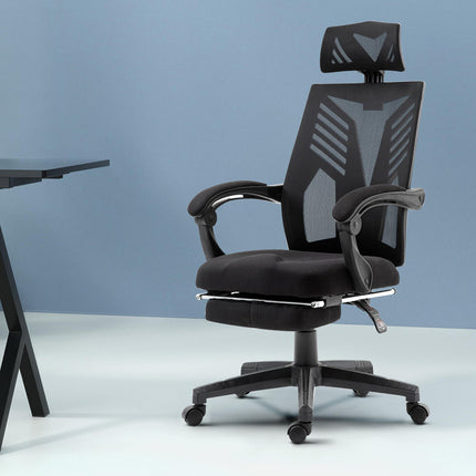 Artiss Mesh Office Chair Recliner Black 7