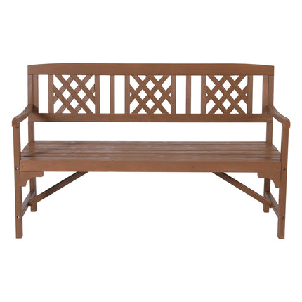 Gardeon Outdoor Garden Bench Wooden Chair 3 Seat Patio Furniture Lounge Natural 3