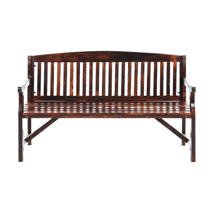 Gardeon 5FT Outdoor Garden Bench Wooden 3 Seat Chair Patio Furniture Charcoal 3
