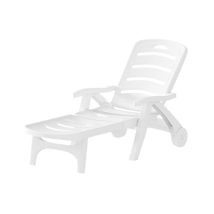 Gardeon Sun Lounger Folding Chaise Lounge Chair Wheels Patio Outdoor Furniture 7