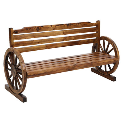 Gardeon Outdoor Garden Bench Wooden 3 Seat Wagon Chair Lounge Patio Furniture 7