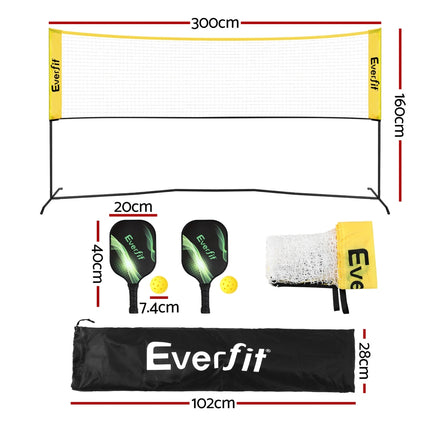 Everfit 10ft Portable Pickle Ball Net Adjustable Multi-Sport for Badminton Tennis Pickleball Volleyball 2