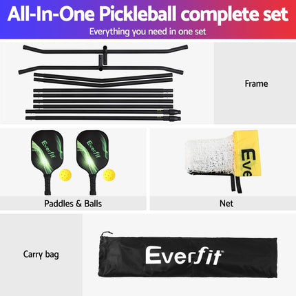Everfit 10ft Portable Pickle Ball Net Adjustable Multi-Sport for Badminton Tennis Pickleball Volleyball 6