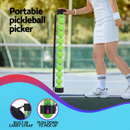 Everfit 12PC Pickleball Collector Set Multi-Ball Retriever Portable Storage Adjustable Strap 4