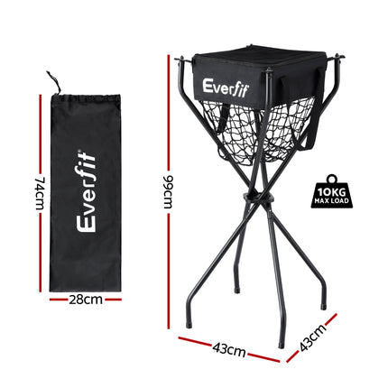 Everfit Portable Ball Cart Foldable Pickleball Tennis Baseball Softball 2