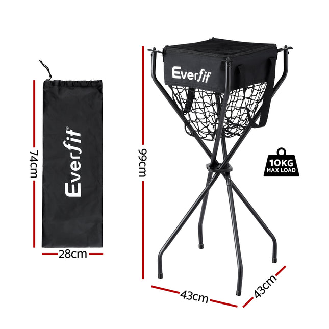 Everfit Portable Ball Cart Foldable Pickleball Tennis Baseball Softball 2
