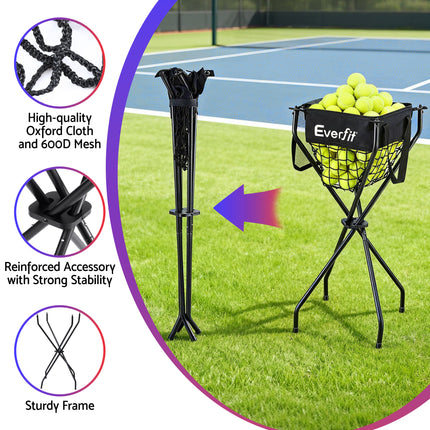 Everfit Portable Ball Cart Foldable Pickleball Tennis Baseball Softball 4