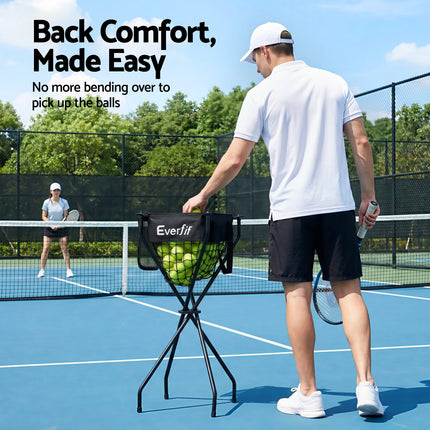 Everfit Portable Ball Cart Foldable Pickleball Tennis Baseball Softball 7