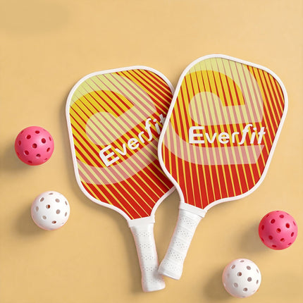 Everfit Pickleball Paddle Set Fibreglass Racquet Honeycomb Core With Bag Orange 7