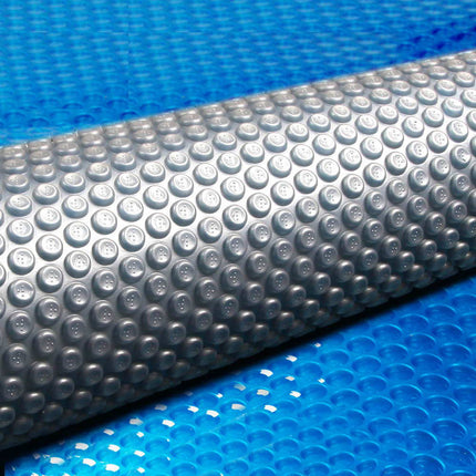 Aquabuddy Pool Cover 500 Micron 10x4m Swimming Pool Solar Blanket Blue Silver 7