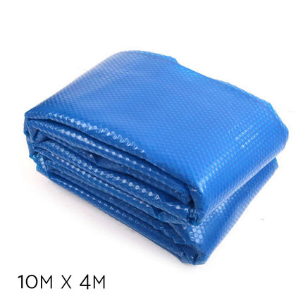 Aquabuddy Pool Cover 500 Micron 10x4m Swimming Pool Solar Blanket Blue Silver 2