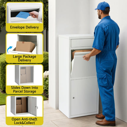 Gardeon Parcel Letterbox Drop Box Package White 4