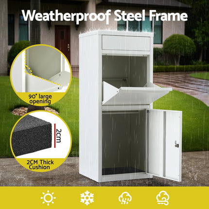 Gardeon Parcel Letterbox Drop Box Package White 6