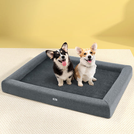 i.Pet Pet Bed Dog Cat Extra Large Calming Soft Sofa Cushion Egg Crate Washable Grey 7